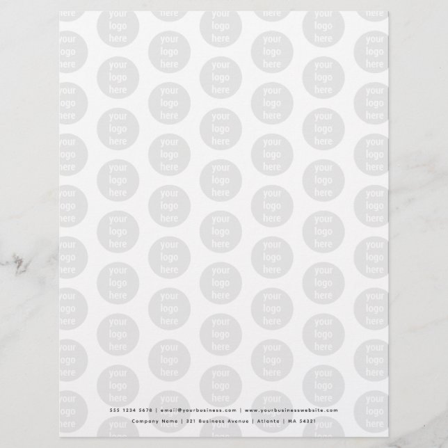 Promotional Business Logo Black White Pattern  Letterhead (Front)