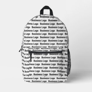 Promotional Business Logo Black White Pattern Printed Backpack