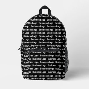 Promotional Business Logo Black White Pattern Printed Backpack