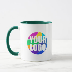 Promotional Business Logo Giveaway, Green Mug