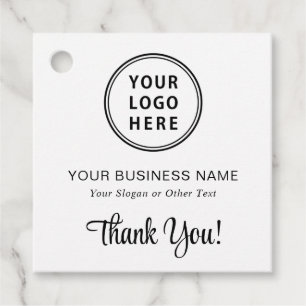 Promotional Business Logo QR Code Thank You Favour Tags