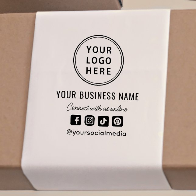 Promotional Business Logo Social Media Self-inking Stamp (Creator Uploaded)