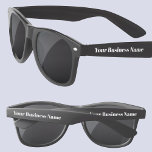 Promotional Business Name Sunglasses<br><div class="desc">Add your business name, website or text to customize both sides in a modern typography font. Great for staff employee uniforms, parties and corporate events, or as trade show and product launch promotional giveaways.</div>