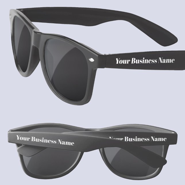 Promotional Business Name Sunglasses (Your business name promotional custom text modern sunglesses)