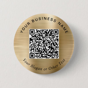 Promotional Business QR Code Gold Pin