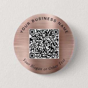 Promotional Business QR Code Rose Gold Pin