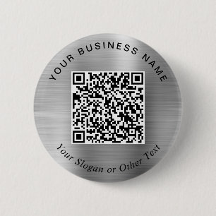 Promotional Business QR Code Silver Pin