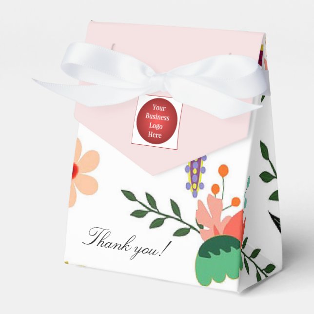 Promotional Business Tent with Ribbon Favour Box (Front Side)