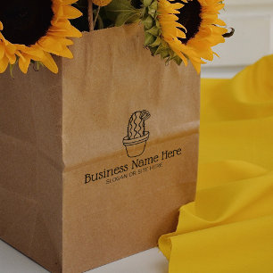 Promotional Cactus Custom Business, Large Rubber Stamp