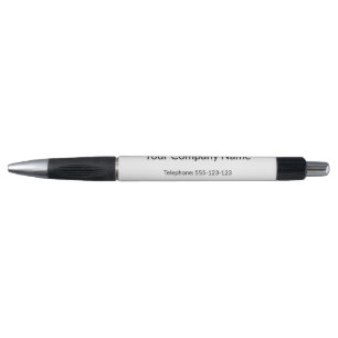Promotional Company Contact Info Black Text  Pen