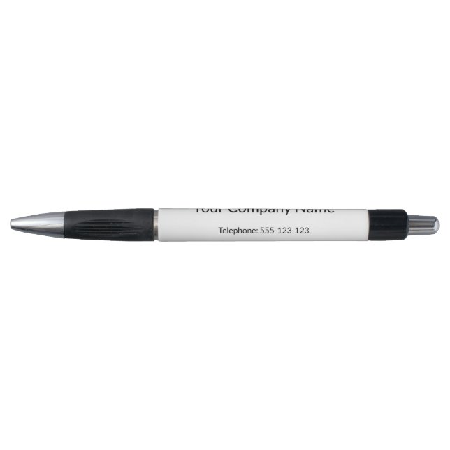Promotional Company Contact Info Black Text  Pen (Front)