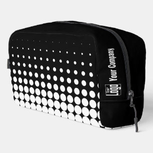 Promotional Company Name Logo Dots Black White  Dopp Kit
