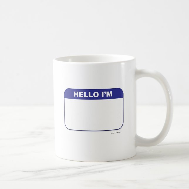 Promotional Custom Name Tag Coffee Mug (Right)