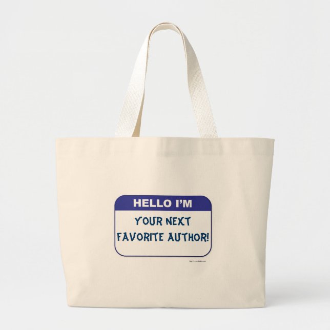 Promotional Custom Name Tag Large Tote Bag (Front)