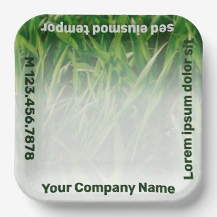 Promotional Custom Photo Lawn Care Service Paper Plate