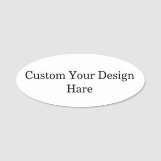 promotional Custom Simple your Logo3" X 1.25" Oval Name Tag