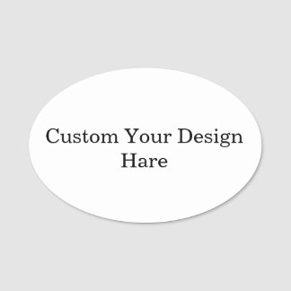 promotional Custom Simple your Logo 3" X 2" Oval Name Tag