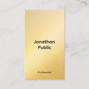 Promotional Elegant Template Elite Faux Gold Business Card