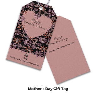 Promotional Flower Heart Happy Mother's Day Gift Tags