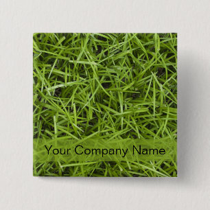 Promotional Green Grass Lawn Service 2 Inch Square Button