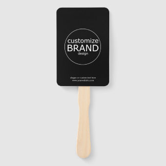 Promotional Hand Fans With Logo | Modern Black