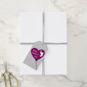 Promotional Happy Valentine's Day Logo Social Gift Tags