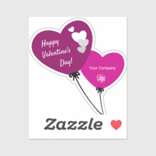 Promotional Happy Valentine's Day Two Red Balloons