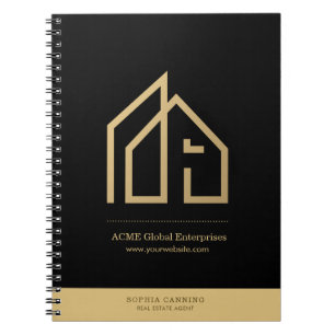 Promotional Item Modern Real Estate Custom Logo Notebook