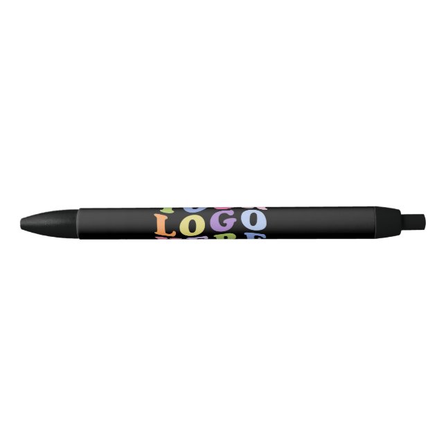 Promotional Items No Minimum, Add Your Logo   Blac Black Ink Pen (Front)
