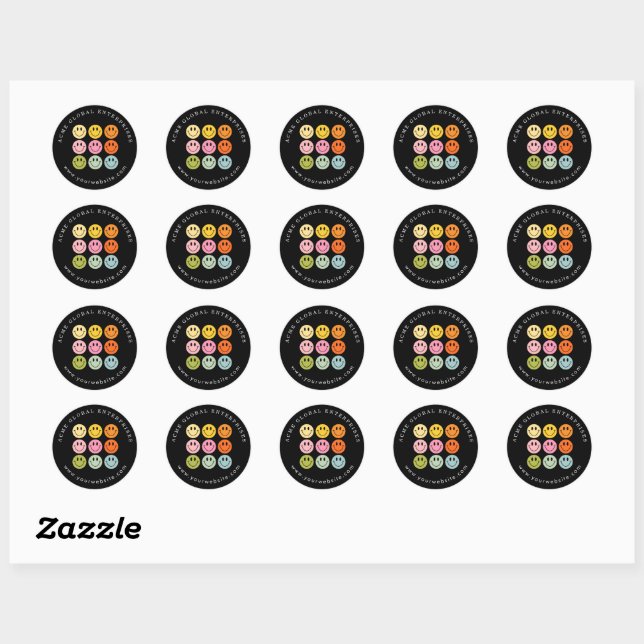 Promotional Items No Minimum Add Your Logo Classic Round Sticker (Sheet)