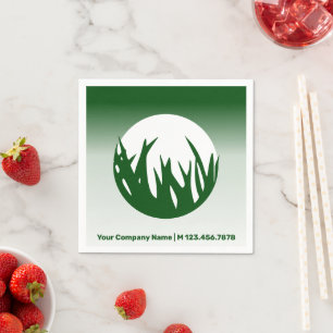 Promotional Lawn Care Service Green Paper Napkin