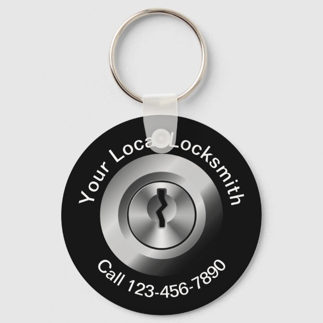 Promotional Locksmith Theme Budget Keychains (Front)