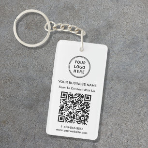 Promotional Logo QR Code Keychain