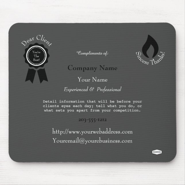 Promotional Mouse Pad - HAMbyWG (Front)