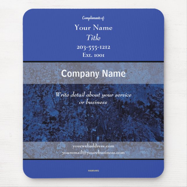 Promotional Mousepad Blue - HAMbyWG (Front)