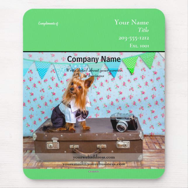 Promotional Mousepad with tiny dog HAMbyWG (Front)