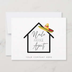 Promotional Nacho Average Agent Real Estate Card