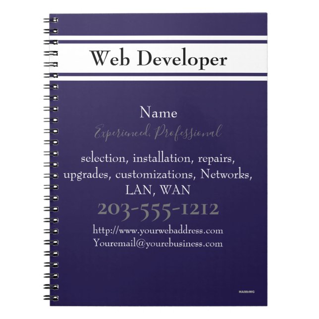Promotional Notebook you customize - HAMbyWG (Front)