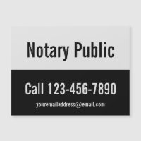 Promotional Pale Grey and Black Notary Public