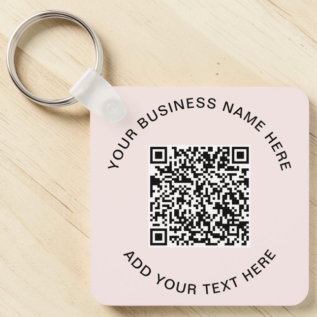 Promotional Pink QR Code Keychain (Promotional Pink QR Code Keychain)