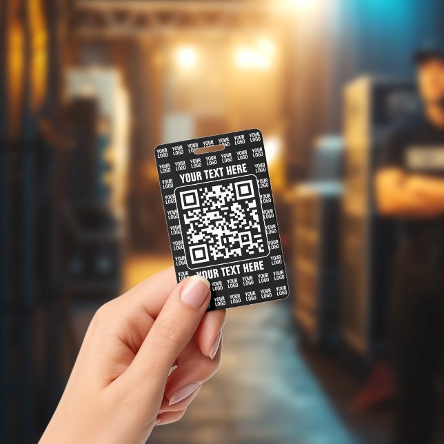 Promotional QR code (editable) plus Logo Pattern Badge (Concert)