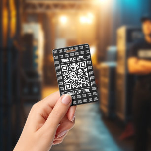 Promotional QR code (editable) with Logo Pattern Badge