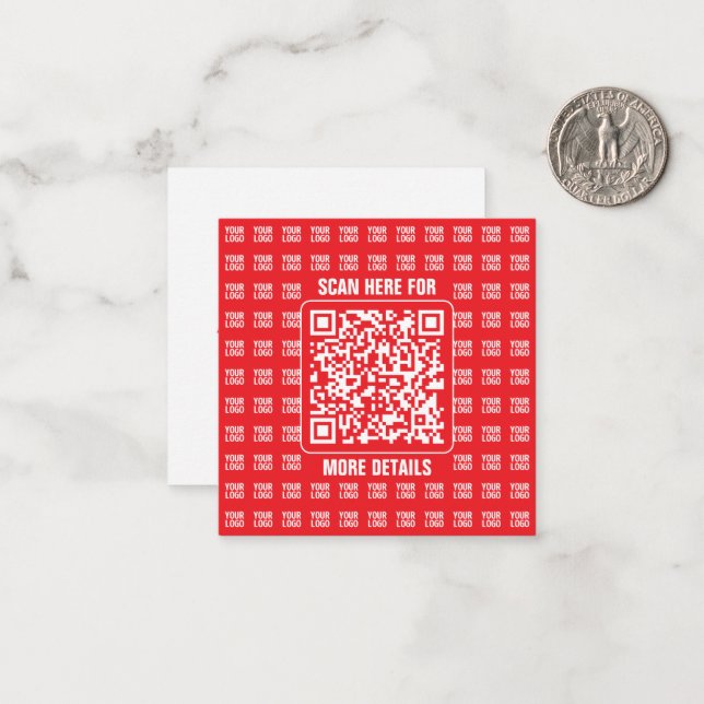 Promotional QR code (editable) with Logo Pattern Card (Front/Back In Situ)