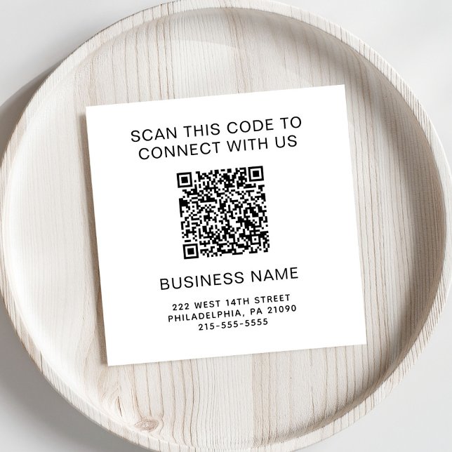 Promotional QR Code Napkin (Modern QR Code Company Promotional Napkins)