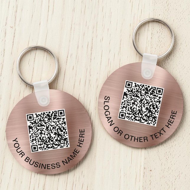 Promotional QR Code Rose Gold Keychain (Promotional QR Code Rose Gold Keychain)