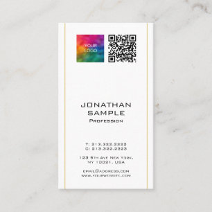 Promotional QR Code Upload Company Corporate Logo Business Card
