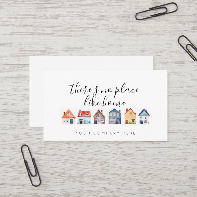 Promotional Real Estate There's No Place Like Home Business Card (Front/Back In Situ)