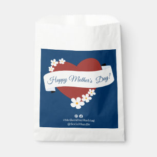 Promotional Red Heart Happy Mother's Day Favour Bag