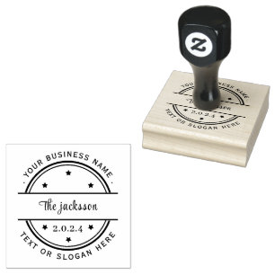 Promotional Round Custom Business  Rubber Stamp