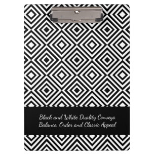 Promotional Script Company Tagline Black & White  Clipboard
